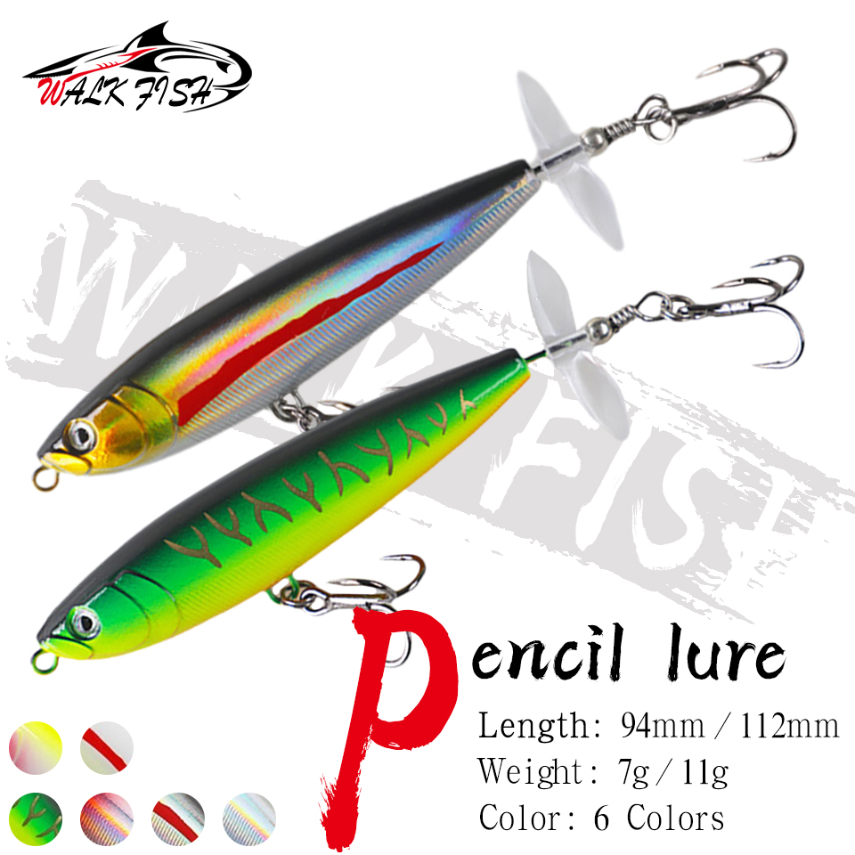 Fishing Lure Topwater - WALK FISH 7g/11g Pencil Bait Salzwasser
