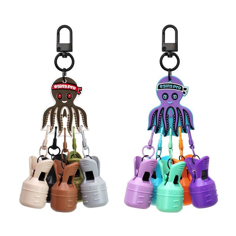 Fishing Lure Jig - 6 Stück/Sets Praktische Webfoot-Oktopus-Tintenfisch-Jigs mit Karabiner,