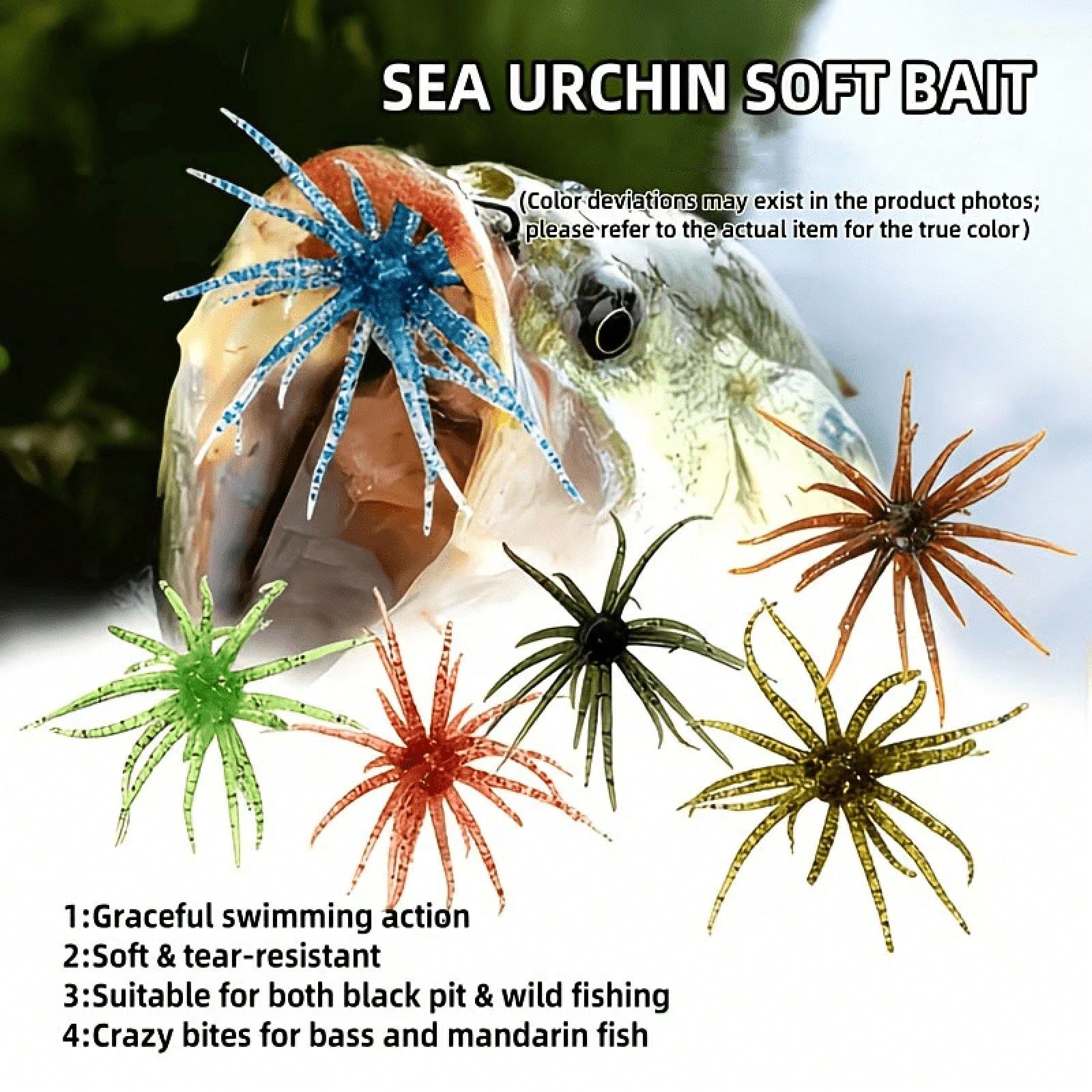 6 Stück Weiche Seeigel-Köder,  – Fishing Lure Topwater Bewertung und Preis
