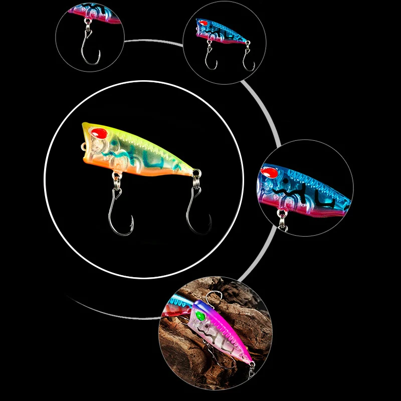 Neue 1 stücke 4 cm 3g mini Pop – Fishing Lure Popper Bewertung und Preis